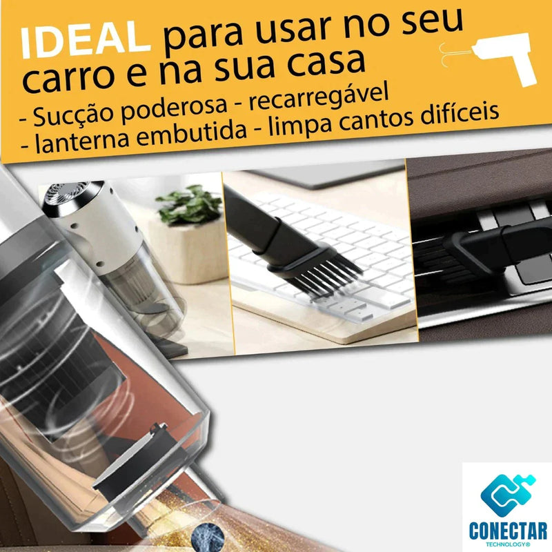 Aspirador de Pó Portátil 3 em 1 + Brinde Exclusivo