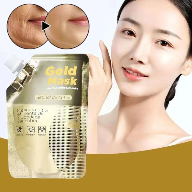 Gold Mask - Máscara Facial Antirrugas e Manchas