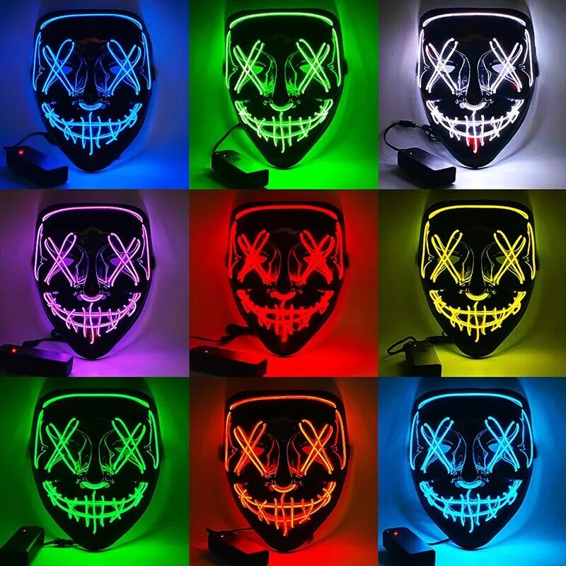 Máscara de Halloween Neon