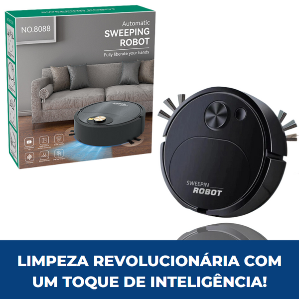 RoboVortex® | Robô Inteligente Multifuncional 5 em 1: Varre, Aspira e Passa Pano + Brinde Exclusivo!