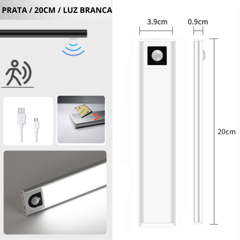 Luminária LED com Sensor de Movimento