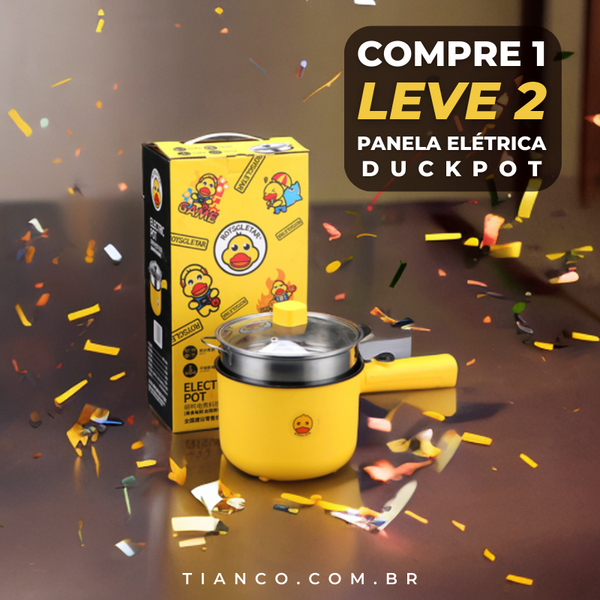 DuckPot® | Panela Elétrica 2 em 1 Portátil Antiaderente + Brinde Surpresa [COMPRE 1 LEVE 2]