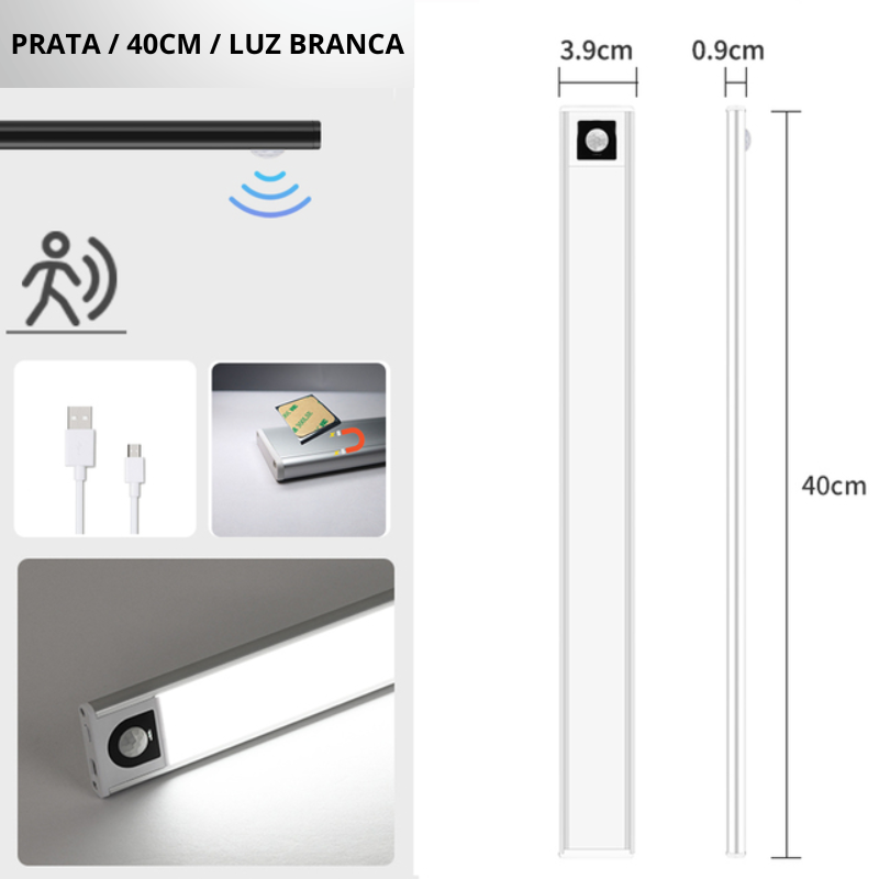 Luminária LED com Sensor de Movimento