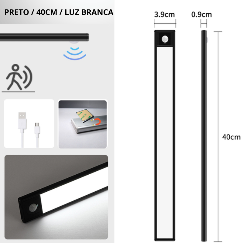 Luminária LED com Sensor de Movimento