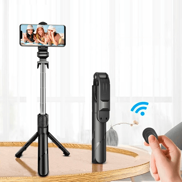 SnapPhoto® | Pau de Selfie e Tripé Bluetooth 4 em 1 + Controle Remoto de Brinde + Brinde Surpresa