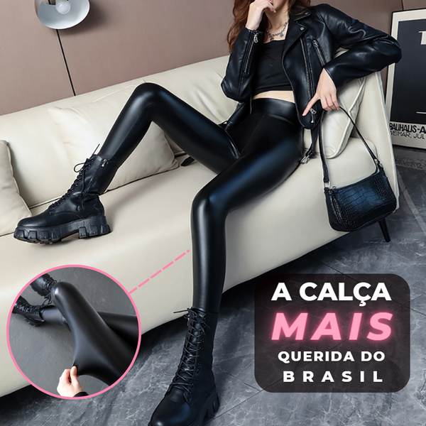 HotLeg® | Calça Legging de Couro Aveludada Premium [QUEIMA DE ESTOQUE PRÉ INVERNO]