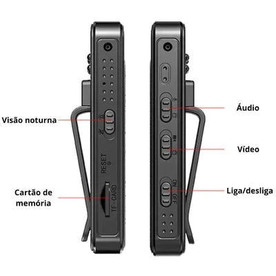Gravador Multifuncional Portátil com Visão Noturna