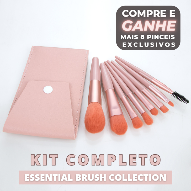 Essential Brush Collection: Conjunto Completo de Pincéis de Maquiagem