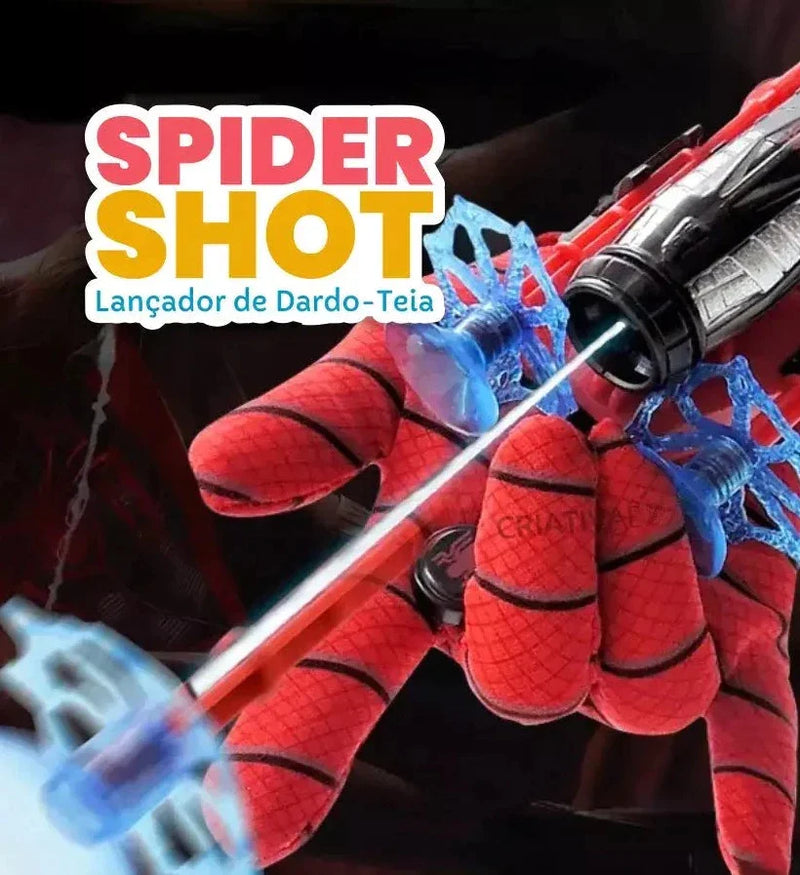 Spider Shot - Lançador de Dardo-Teia do Homem Aranha + Brinde Exclusivo